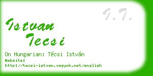 istvan tecsi business card