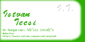 istvan tecsi business card